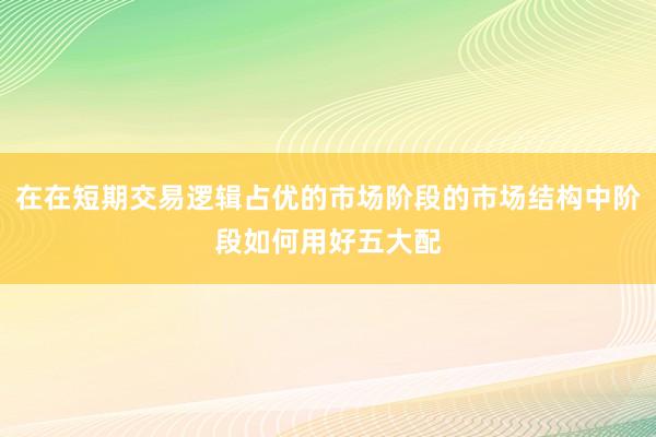 在在短期交易逻辑占优的市场阶段的市场结构中阶段如何用好五大配