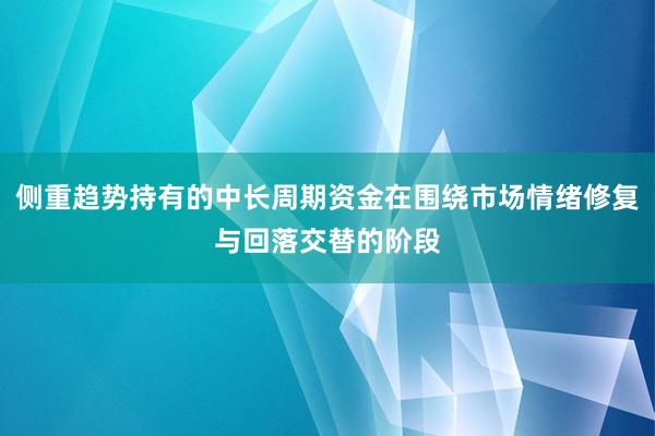 侧重趋势持有的中长周期资金在围绕市场情绪修复与回落交替的阶段