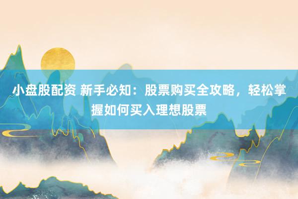 小盘股配资 新手必知：股票购买全攻略，轻松掌握如何买入理想股票